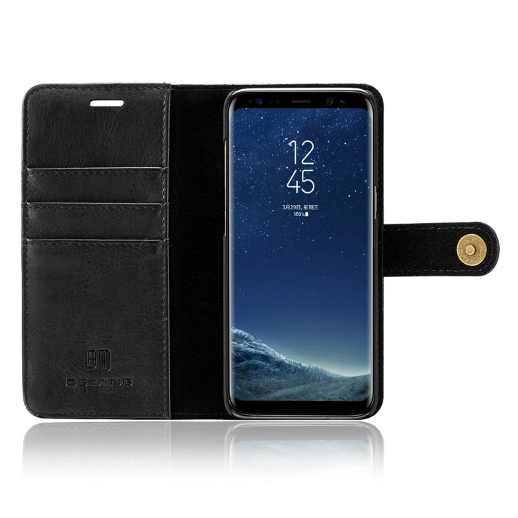 DG.MING for Galaxy S8+ / G955 Crazy Horse Texture Horizontal Flip Detachable Magnetic Protective Case with Holder & Card Slots & Wallet(Black) - Galaxy Phone Cases by DG.MING | Online Shopping UK | buy2fix