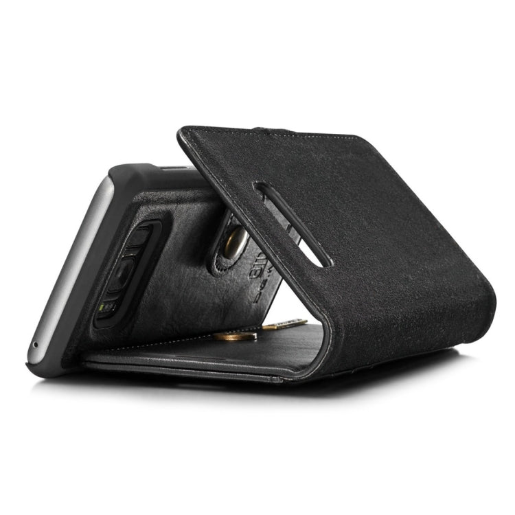 DG.MING for Galaxy S8+ / G955 Crazy Horse Texture Horizontal Flip Detachable Magnetic Protective Case with Holder & Card Slots & Wallet(Black) - Galaxy Phone Cases by DG.MING | Online Shopping UK | buy2fix