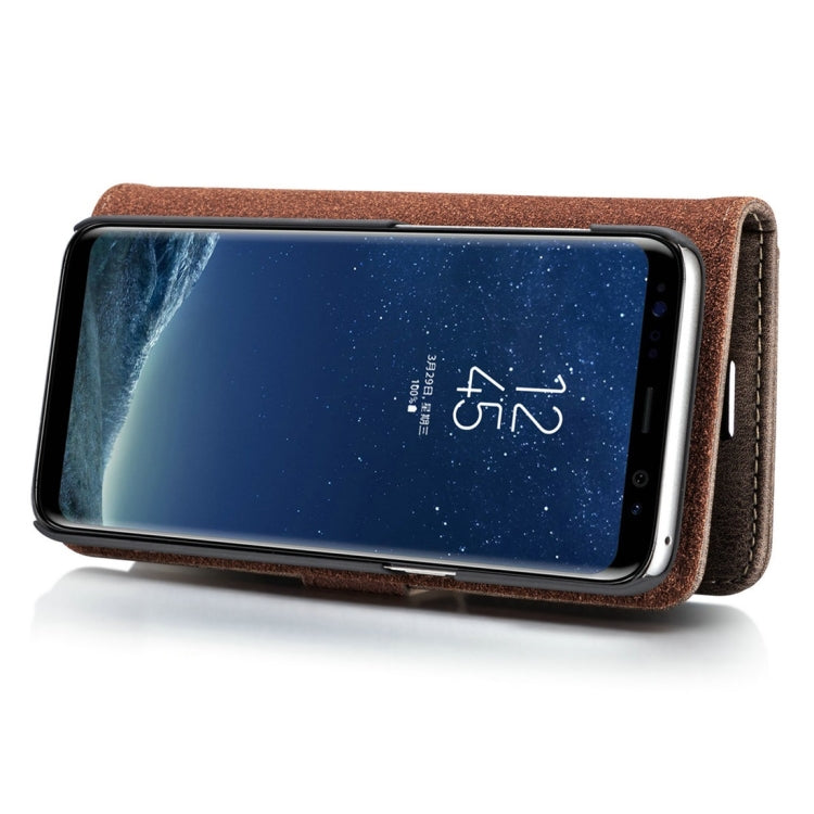 DG.MING for Galaxy S8+ / G955 Crazy Horse Texture Horizontal Flip Detachable Magnetic Protective Case with Holder & Card Slots & Wallet(Grey) - Galaxy Phone Cases by DG.MING | Online Shopping UK | buy2fix