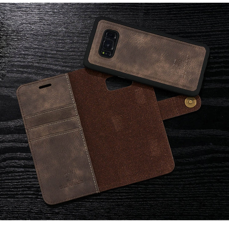 DG.MING for Galaxy S8+ / G955 Crazy Horse Texture Horizontal Flip Detachable Magnetic Protective Case with Holder & Card Slots & Wallet(Grey) - Galaxy Phone Cases by DG.MING | Online Shopping UK | buy2fix