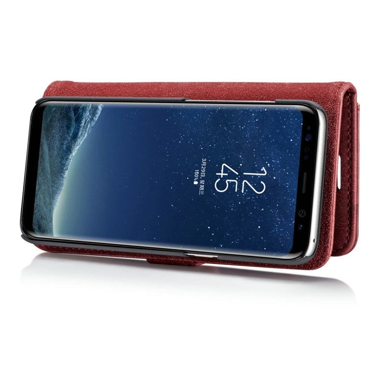 DG.MING for Galaxy S8+ / G955 Crazy Horse Texture Horizontal Flip Detachable Magnetic Protective Case with Holder & Card Slots & Wallet(Red) - Galaxy Phone Cases by DG.MING | Online Shopping UK | buy2fix
