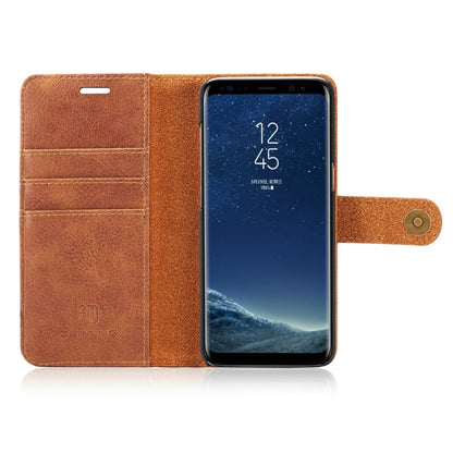DG.MING for Galaxy S8+ / G955 Crazy Horse Texture Horizontal Flip Detachable Magnetic Protective Case with Holder & Card Slots & Wallet(Brown) - Galaxy Phone Cases by DG.MING | Online Shopping UK | buy2fix