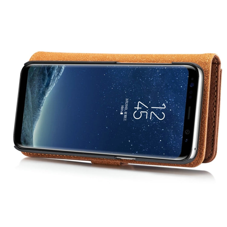 DG.MING for Galaxy S8+ / G955 Crazy Horse Texture Horizontal Flip Detachable Magnetic Protective Case with Holder & Card Slots & Wallet(Brown) - Galaxy Phone Cases by DG.MING | Online Shopping UK | buy2fix