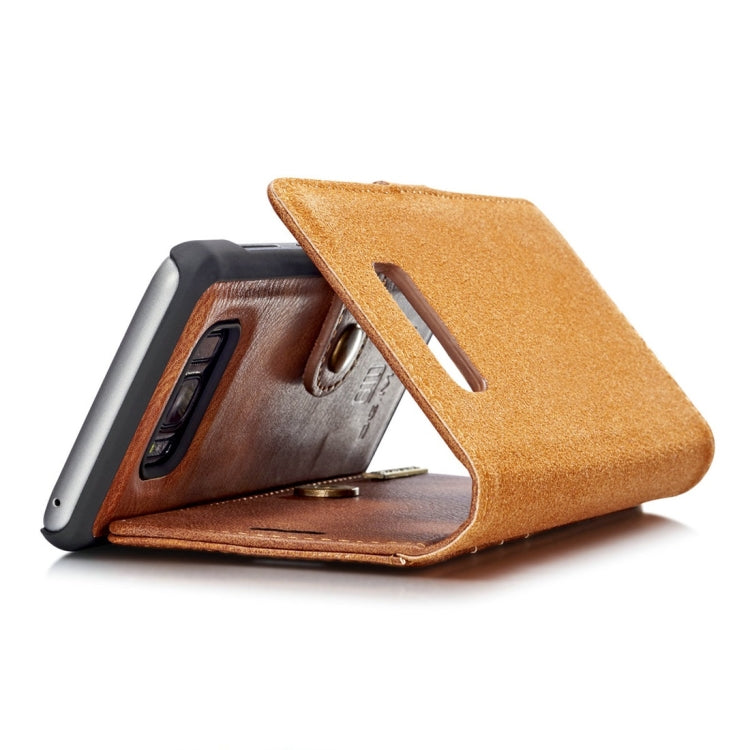 DG.MING for Galaxy S8+ / G955 Crazy Horse Texture Horizontal Flip Detachable Magnetic Protective Case with Holder & Card Slots & Wallet(Brown) - Galaxy Phone Cases by DG.MING | Online Shopping UK | buy2fix