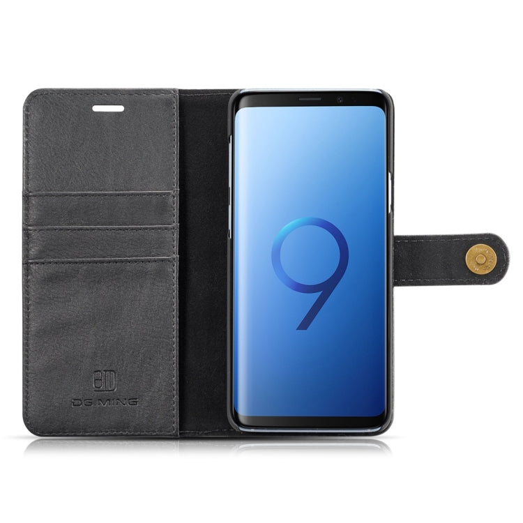 DG.MING for Galaxy S9+ Crazy Horse Texture Horizontal Flip Detachable Magnetic Protective Case with Holder & Card Slots & Wallet(Black) - Galaxy Phone Cases by DG.MING | Online Shopping UK | buy2fix