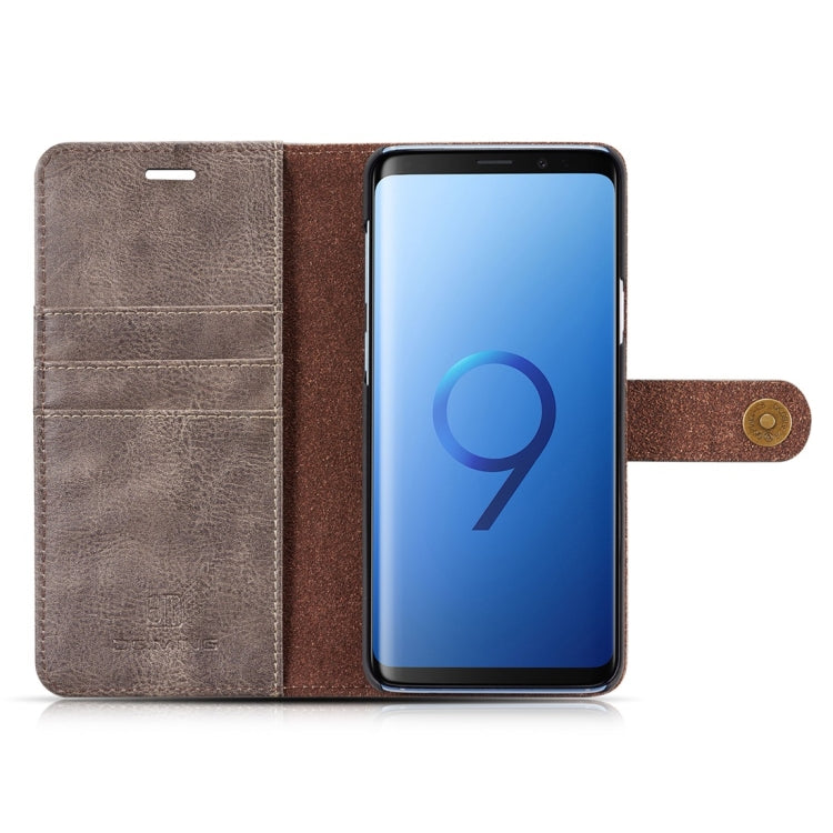 DG.MING for Galaxy S9+ Crazy Horse Texture Horizontal Flip Detachable Magnetic Protective Case with Holder & Card Slots & Wallet(Grey) - Galaxy Phone Cases by DG.MING | Online Shopping UK | buy2fix