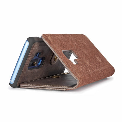 DG.MING for Galaxy S9+ Crazy Horse Texture Horizontal Flip Detachable Magnetic Protective Case with Holder & Card Slots & Wallet(Grey) - Galaxy Phone Cases by DG.MING | Online Shopping UK | buy2fix