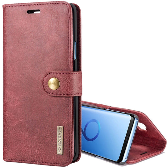 DG.MING for Galaxy S9+ Crazy Horse Texture Horizontal Flip Detachable Magnetic Protective Case with Holder & Card Slots & Wallet(Red) - Galaxy Phone Cases by DG.MING | Online Shopping UK | buy2fix