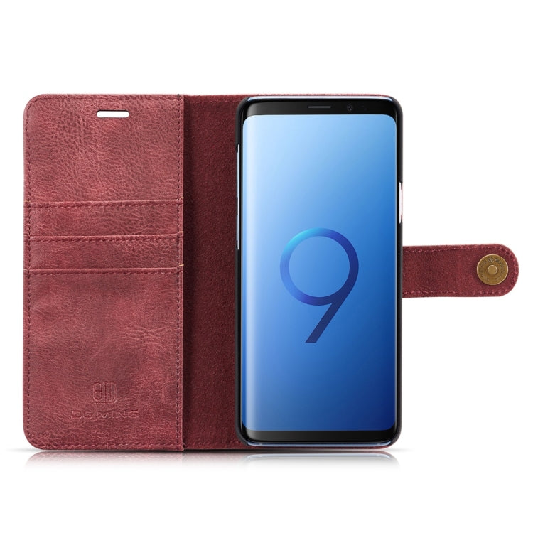 DG.MING for Galaxy S9+ Crazy Horse Texture Horizontal Flip Detachable Magnetic Protective Case with Holder & Card Slots & Wallet(Red) - Galaxy Phone Cases by DG.MING | Online Shopping UK | buy2fix
