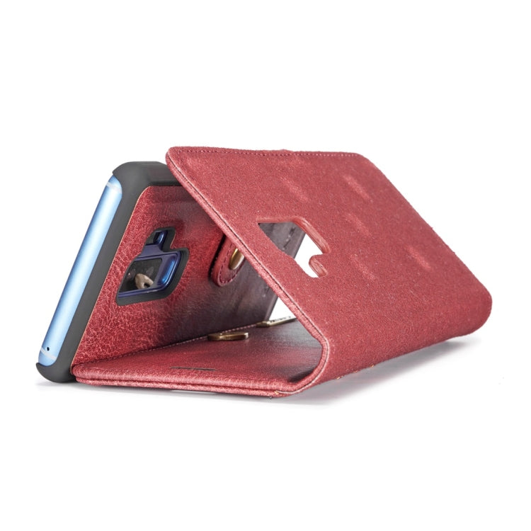 DG.MING for Galaxy S9+ Crazy Horse Texture Horizontal Flip Detachable Magnetic Protective Case with Holder & Card Slots & Wallet(Red) - Galaxy Phone Cases by DG.MING | Online Shopping UK | buy2fix