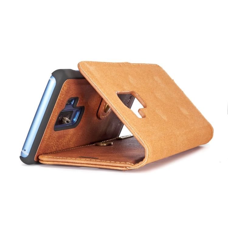 DG.MING for Galaxy S9+ Crazy Horse Texture Horizontal Flip Detachable Magnetic Protective Case with Holder & Card Slots & Wallet(Brown) - Galaxy Phone Cases by DG.MING | Online Shopping UK | buy2fix