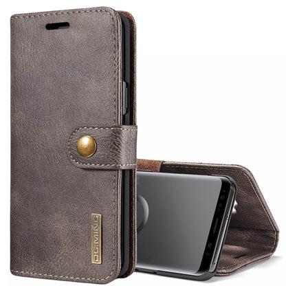 DG.MING for Galaxy S9 Crazy Horse Texture Horizontal Flip Detachable Magnetic Protective Case with Holder & Card Slots & Wallet(Grey) - Galaxy Phone Cases by DG.MING | Online Shopping UK | buy2fix