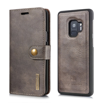 DG.MING for Galaxy S9 Crazy Horse Texture Horizontal Flip Detachable Magnetic Protective Case with Holder & Card Slots & Wallet(Grey) - Galaxy Phone Cases by DG.MING | Online Shopping UK | buy2fix