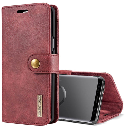 DG.MING for Galaxy S9 Crazy Horse Texture Horizontal Flip Detachable Magnetic Protective Case with Holder & Card Slots & Wallet(Red) - Galaxy Phone Cases by DG.MING | Online Shopping UK | buy2fix