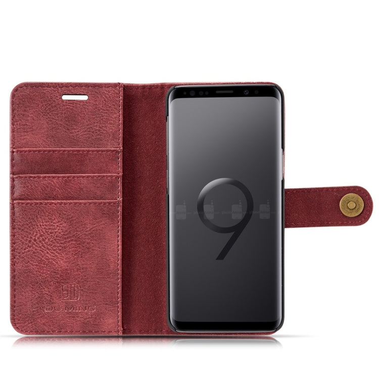 DG.MING for Galaxy S9 Crazy Horse Texture Horizontal Flip Detachable Magnetic Protective Case with Holder & Card Slots & Wallet(Red) - Galaxy Phone Cases by DG.MING | Online Shopping UK | buy2fix