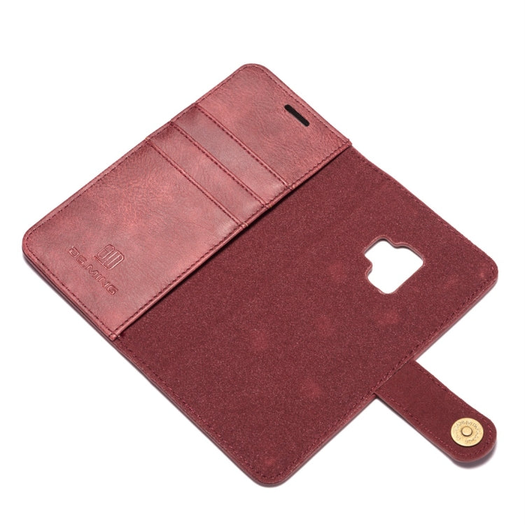 DG.MING for Galaxy S9 Crazy Horse Texture Horizontal Flip Detachable Magnetic Protective Case with Holder & Card Slots & Wallet(Red) - Galaxy Phone Cases by DG.MING | Online Shopping UK | buy2fix