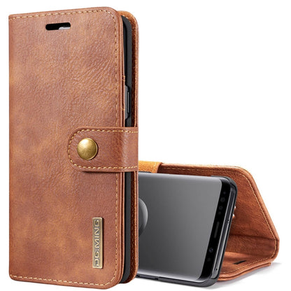 DG.MING for Galaxy S9 Crazy Horse Texture Horizontal Flip Detachable Magnetic Protective Case with Holder & Card Slots & Wallet(Brown) - Galaxy Phone Cases by DG.MING | Online Shopping UK | buy2fix