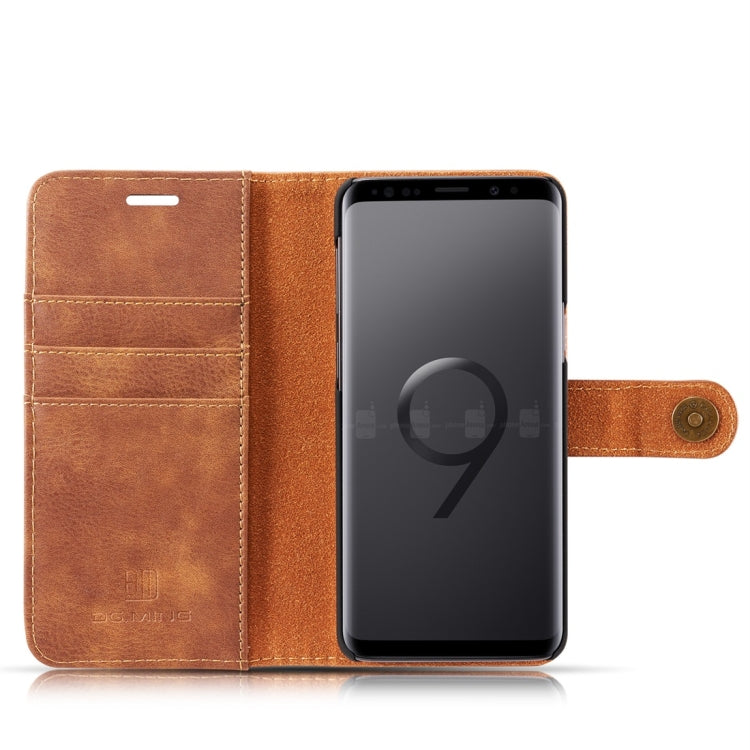 DG.MING for Galaxy S9 Crazy Horse Texture Horizontal Flip Detachable Magnetic Protective Case with Holder & Card Slots & Wallet(Brown) - Galaxy Phone Cases by DG.MING | Online Shopping UK | buy2fix