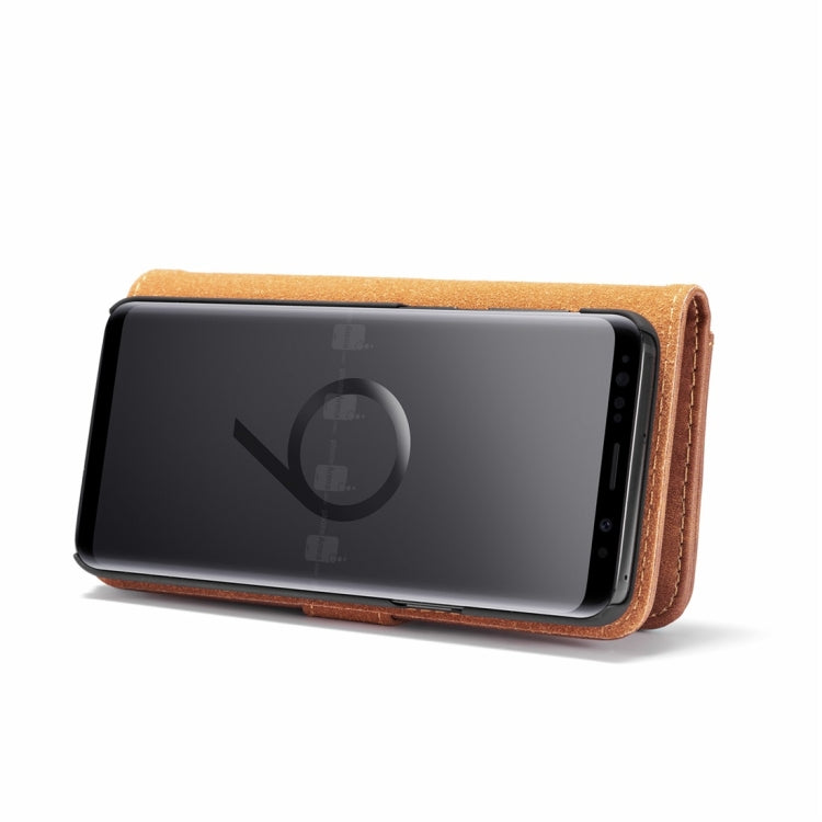 DG.MING for Galaxy S9 Crazy Horse Texture Horizontal Flip Detachable Magnetic Protective Case with Holder & Card Slots & Wallet(Brown) - Galaxy Phone Cases by DG.MING | Online Shopping UK | buy2fix