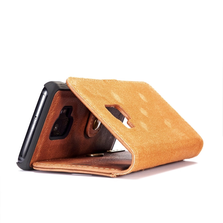 DG.MING for Galaxy S9 Crazy Horse Texture Horizontal Flip Detachable Magnetic Protective Case with Holder & Card Slots & Wallet(Brown) - Galaxy Phone Cases by DG.MING | Online Shopping UK | buy2fix