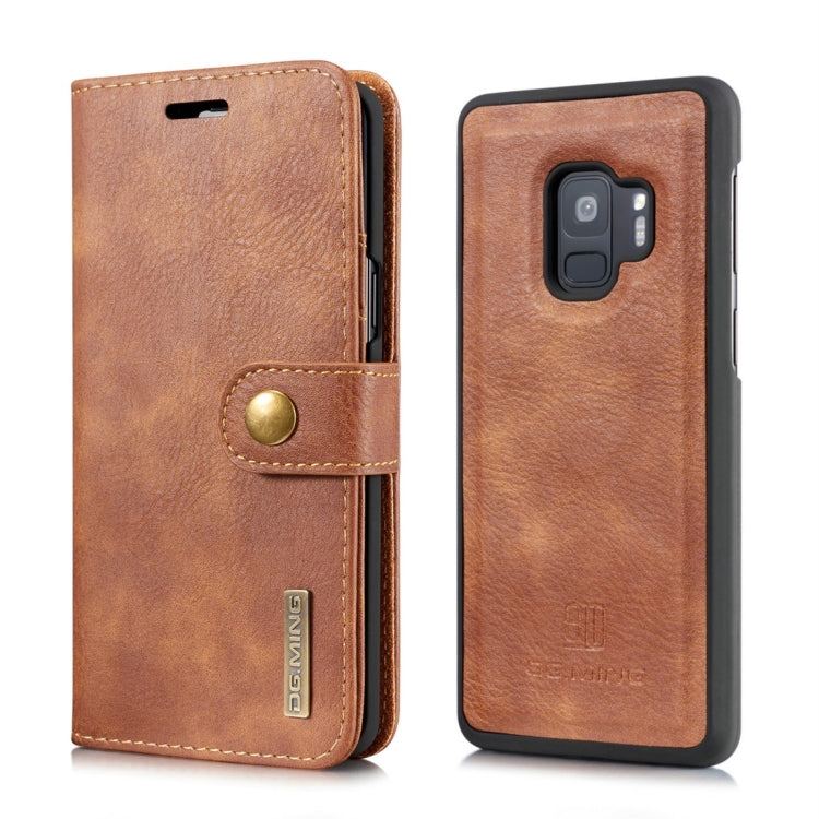DG.MING for Galaxy S9 Crazy Horse Texture Horizontal Flip Detachable Magnetic Protective Case with Holder & Card Slots & Wallet(Brown) - Galaxy Phone Cases by DG.MING | Online Shopping UK | buy2fix