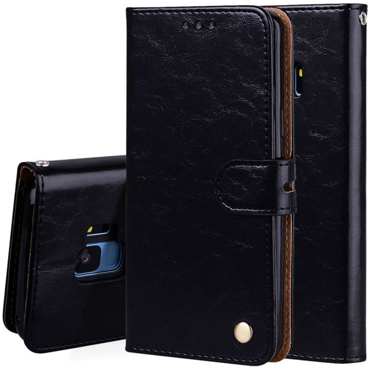 For Galaxy S9 Oil Wax Texture Horizontal Flip Leather Case with Holder & Card Slots & Wallet(Black) by buy2fix