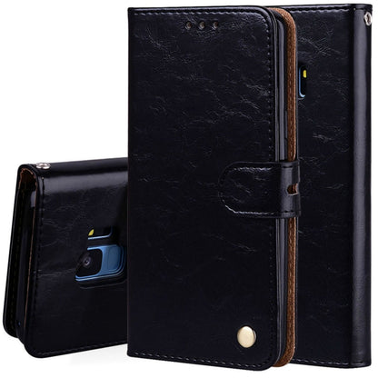 For Galaxy S9 Oil Wax Texture Horizontal Flip Leather Case with Holder & Card Slots & Wallet(Black) by buy2fix