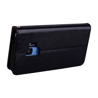 For Galaxy S9 Oil Wax Texture Horizontal Flip Leather Case with Holder & Card Slots & Wallet(Black) by buy2fix