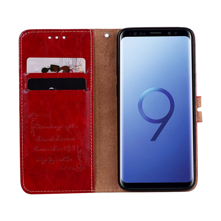 For Galaxy S9 Oil Wax Texture Horizontal Flip Leather Case with Holder & Card Slots & Wallet(Red) by buy2fix