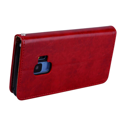 For Galaxy S9 Oil Wax Texture Horizontal Flip Leather Case with Holder & Card Slots & Wallet(Red) by buy2fix