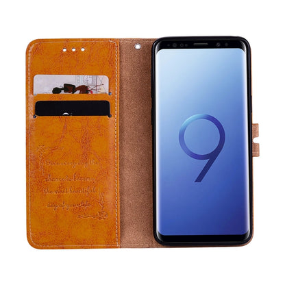 For Galaxy S9 Oil Wax Texture Horizontal Flip Leather Case with Holder & Card Slots & Wallet(Brown) by buy2fix