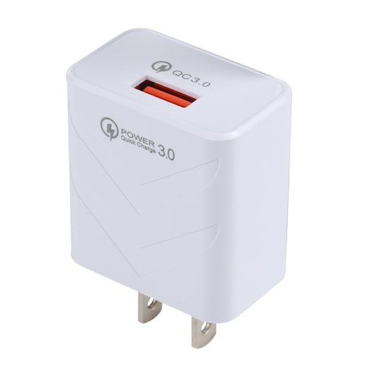 LZ-715 18W QC3.0 USB Single Port Fast Travel Charger, US Plug(White) by buy2fix
