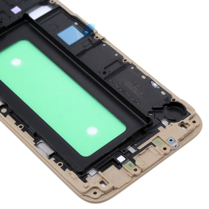 For Galaxy J730  Front Housing LCD Frame Bezel Plate(Gold) - Frame Bezel Plate by buy2fix | Online Shopping UK | buy2fix