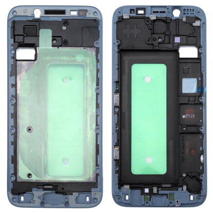 For Galaxy J730  Front Housing LCD Frame Bezel Plate(Blue) - Frame Bezel Plate by buy2fix | Online Shopping UK | buy2fix
