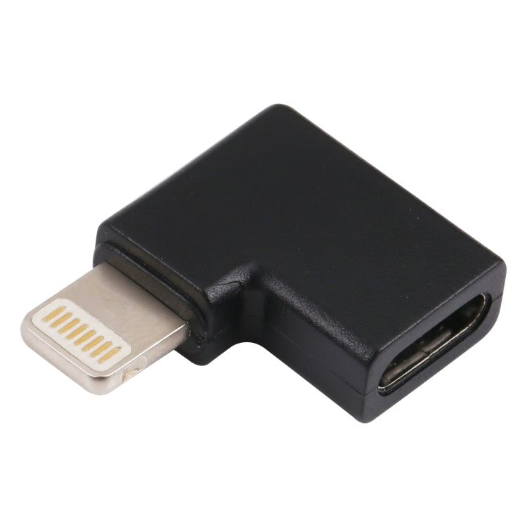 8 Pin Male to USB-C / Type-C Female Elbow Charging Adapter - Converter & Adapter by buy2fix | Online Shopping UK | buy2fix