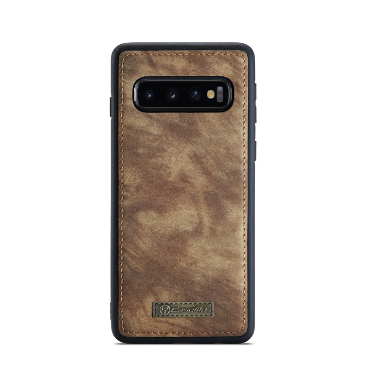 For Samsung Galaxy S10 CaseMe-008 Detachable Multifunctional Flip Leather Phone Case(Brown) - Galaxy Phone Cases by CaseMe | Online Shopping UK | buy2fix