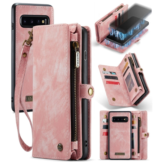 For Samsung Galaxy S10+ CaseMe-008 Detachable Multifunctional Flip Leather Phone Case(Pink) - Galaxy Phone Cases by CaseMe | Online Shopping UK | buy2fix