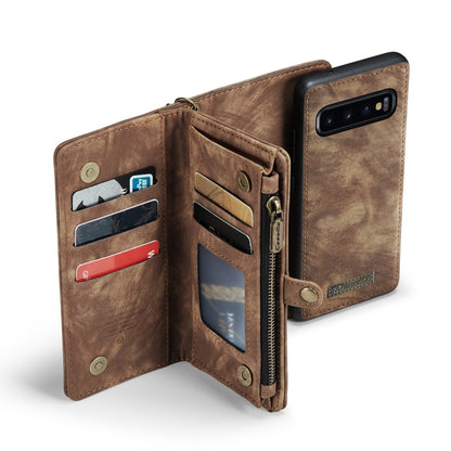 For Samsung Galaxy S10+ CaseMe-008 Detachable Multifunctional Flip Leather Phone Case(Brown) - Galaxy Phone Cases by CaseMe | Online Shopping UK | buy2fix