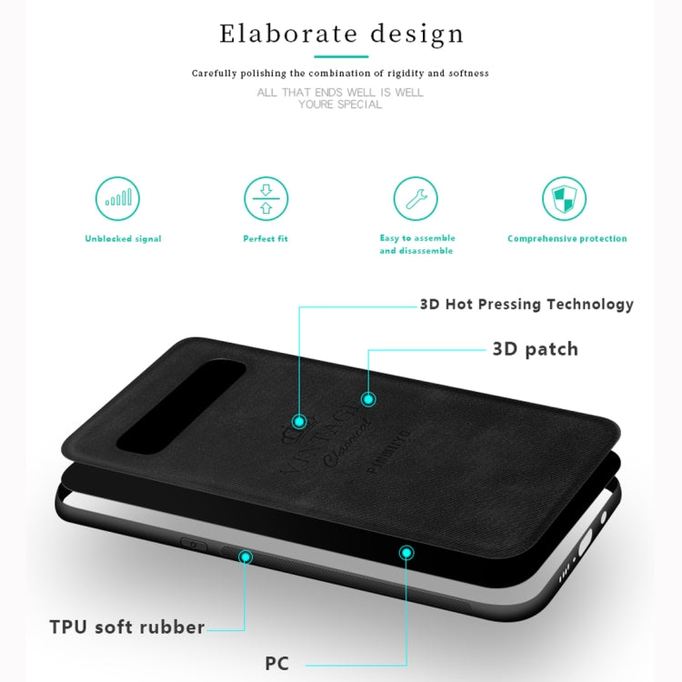 PINWUYO Shockproof Waterproof Full Coverage PC + TPU + Skin Protective Case for Galaxy S10 Plus(Black) - Galaxy Phone Cases by PINWUYO | Online Shopping UK | buy2fix