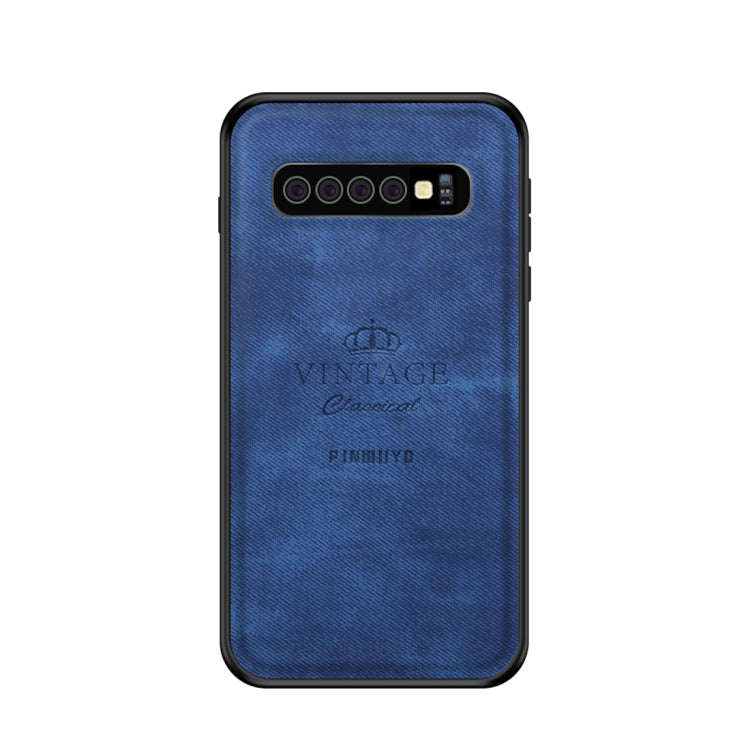 PINWUYO Shockproof Waterproof Full Coverage PC + TPU + Skin Protective Case for Galaxy S10 Plus(Blue) - Galaxy Phone Cases by PINWUYO | Online Shopping UK | buy2fix