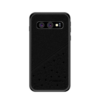 PINWUYO Full Coverage Waterproof Shockproof PC+TPU+PU Case for Galaxy S10 (Black) - Galaxy Phone Cases by PINWUYO | Online Shopping UK | buy2fix