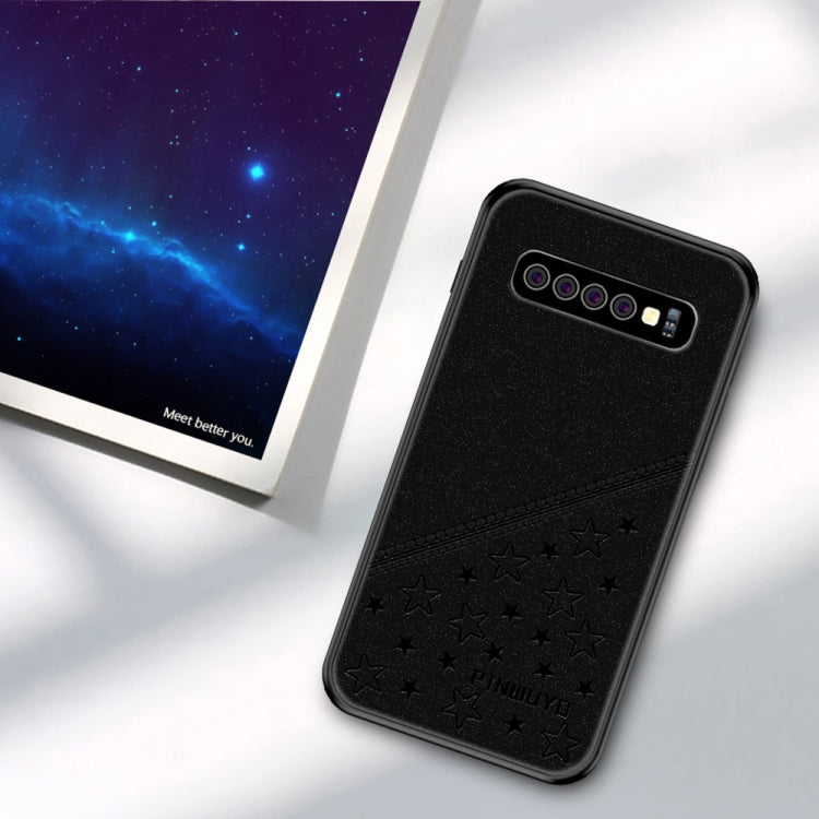 PINWUYO Full Coverage Waterproof Shockproof PC+TPU+PU Case for Galaxy S10+ (Black) - Galaxy Phone Cases by PINWUYO | Online Shopping UK | buy2fix
