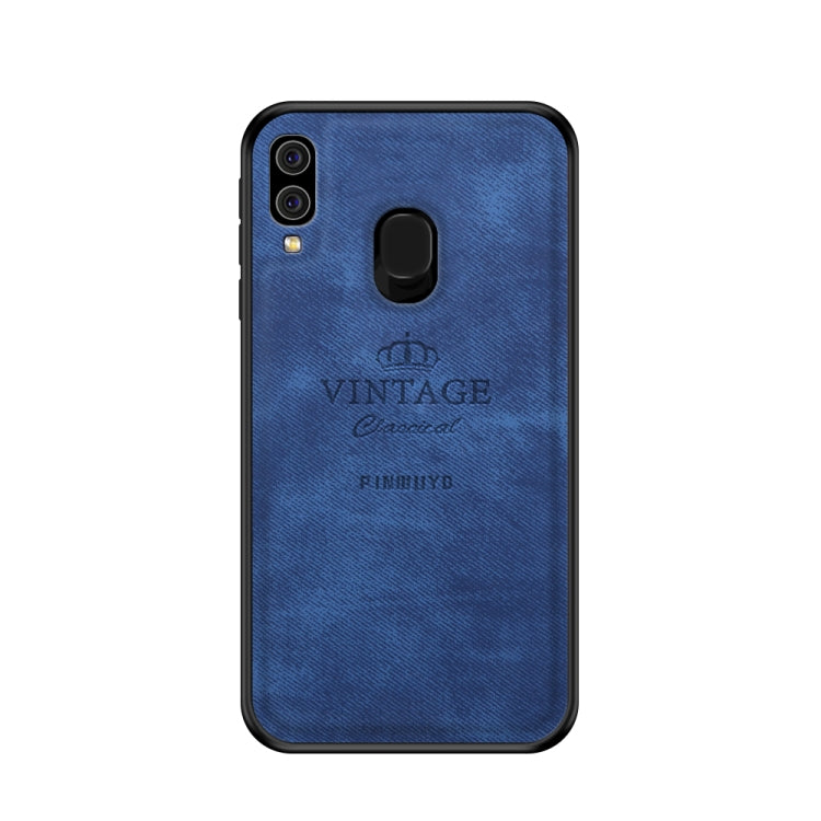 PINWUYO Shockproof Waterproof Full Coverage PC + TPU + Skin Protective Case for Galaxy A40 (Blue) - Galaxy Phone Cases by PINWUYO | Online Shopping UK | buy2fix