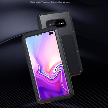 LOVE MEI Powerful Dustproof Shockproof Splashproof Metal + Silicone Combination Case for Galaxy S10+ (White) by LOVE MEI