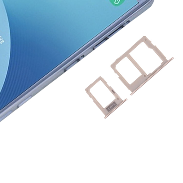 SIM Card Tray + Micro SD Card Tray for Galaxy J3 (2017) Single SIM / J330 & J5 (2017) Single SIM / J530 & J7 (2017) Single SIM / J730 (Gold) - Card Tray by buy2fix | Online Shopping UK | buy2fix