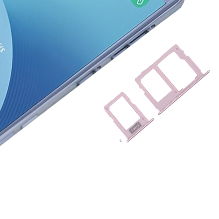 SIM Card Tray + Micro SD Card Tray for Galaxy J3 (2017) Single SIM / J330 & J5 (2017) Single SIM / J530 & J7 (2017) Single SIM / J730 (Rose Gold) - Card Tray by buy2fix | Online Shopping UK | buy2fix