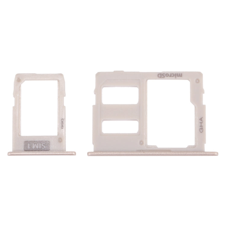 For Galaxy J3 (2017) Single SIM / J330 & J5 (2017) Single SIM / J530 & J7 (2017) Single SIM / J730 SIM Card Tray + Micro SD Card Tray (Gold) - Card Tray by buy2fix | Online Shopping UK | buy2fix