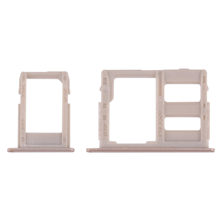 For Galaxy J3 (2017) Single SIM / J330 & J5 (2017) Single SIM / J530 & J7 (2017) Single SIM / J730 SIM Card Tray + Micro SD Card Tray (Gold) - Card Tray by buy2fix | Online Shopping UK | buy2fix