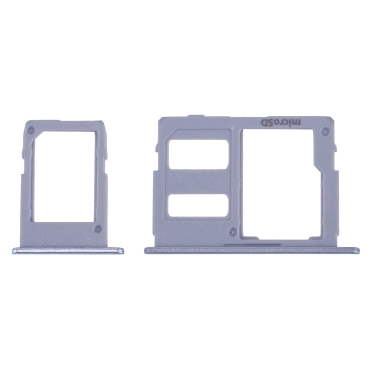 For Galaxy J3 (2017) Single SIM / J330 & J5 (2017) Single SIM / J530 & J7 (2017) Single SIM / J730 SIM Card Tray + Micro SD Card Tray (Blue) - Card Tray by buy2fix | Online Shopping UK | buy2fix