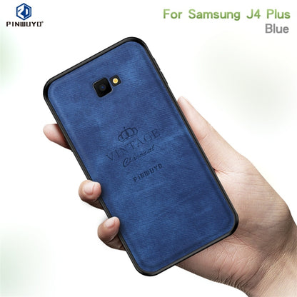 PINWUYO Shockproof Waterproof Full Coverage PC + TPU + Skin Protective Case for Galaxy J4 Plus (Blue) - Galaxy Phone Cases by PINWUYO | Online Shopping UK | buy2fix